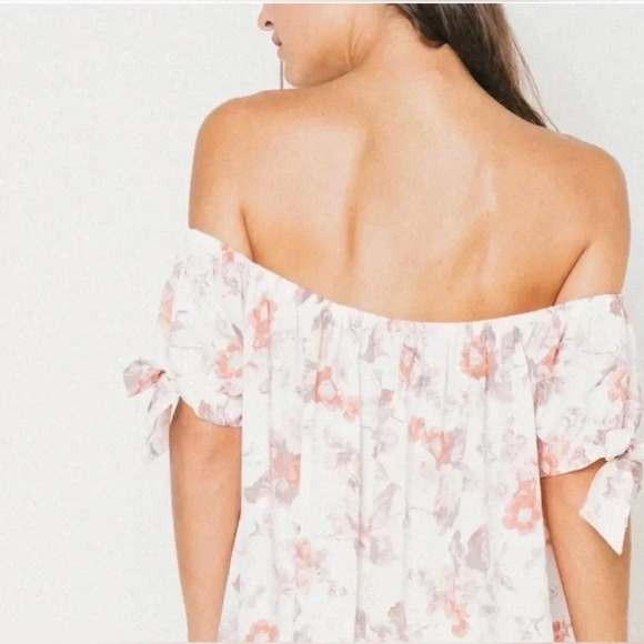 Flynn Skye Off the Shoulder Maple Floral Maxi Dress - Picture 3 of 9